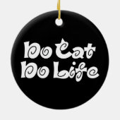 Geen Cat No Life Keramisch Ornament (Achterkant)