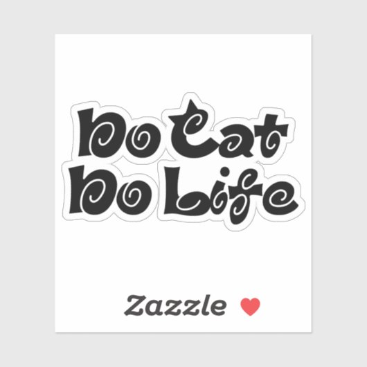 Geen Cat No Life Sticker (Vel)