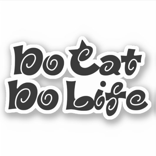Geen Cat No Life Sticker (Voorkant)