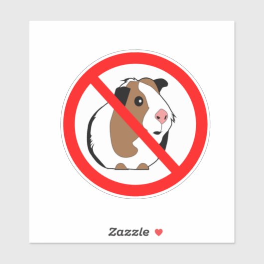 Geen cavia sticker (Vel)