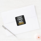 Geen CBDC, anti-CBDC Vierkante Sticker (Envelop)