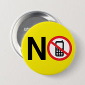 Geen Cell Phones Button (Voorkant /achterkant)