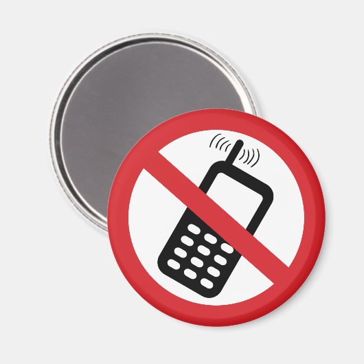 Geen celtelefoons magneet (Voorkant / Achterkant)