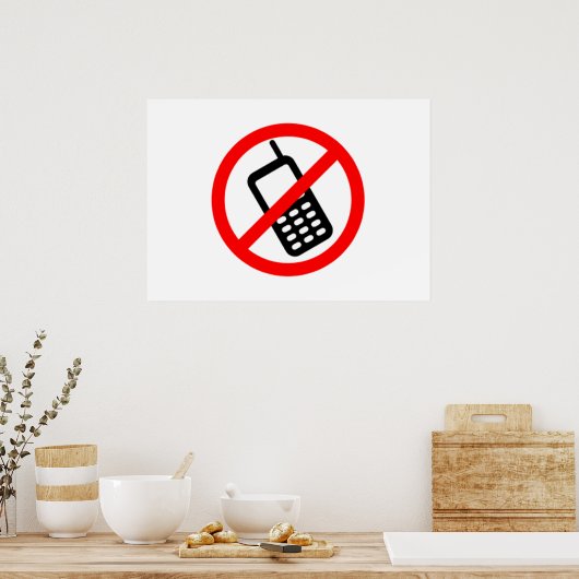Geen celtelefoons poster (Keuken)