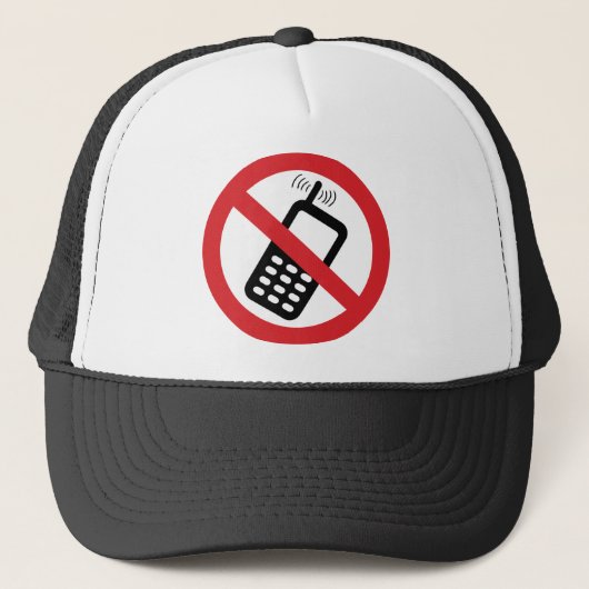 Geen celtelefoons trucker pet (Voorkant)