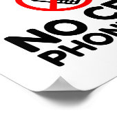 Geen celtelefoonzone poster (Hoek)
