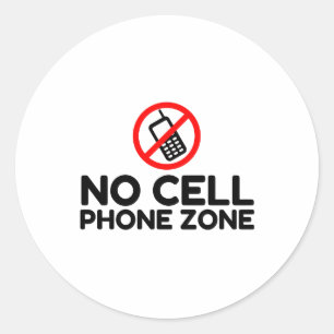 Geen celtelefoonzone ronde sticker