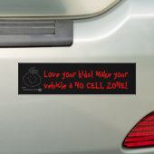 Geen celzone bumpersticker (Op auto)