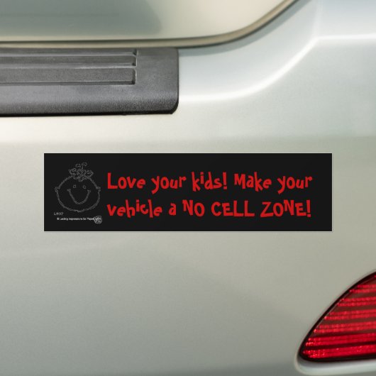 Geen celzone bumpersticker (Op auto)