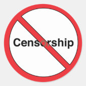 Geen Censorship Sticker (Voorkant)