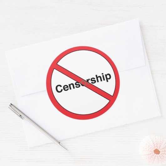 Geen Censorship Sticker (Envelop)
