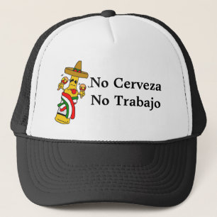 Geen Cerveza No Trabajo Trucker-Styled-Pet Trucker Pet