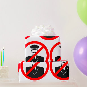 Geen chauffeur toegestaan symbool grappige waarsch cadeaupapier