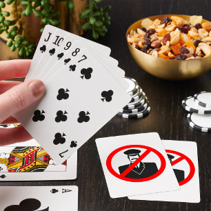 Geen Chauffeur Toegestaan Symbool Grappige Waarsch Pokerkaarten
