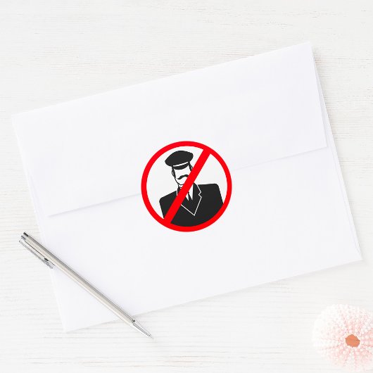 Geen Chauffeur Toegestaan Symbool Grappige Waarsch Ronde Sticker