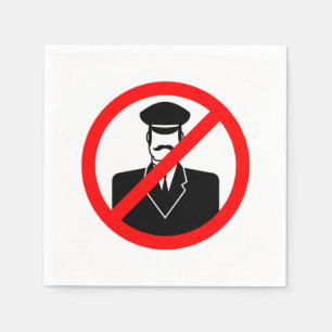 Geen Chauffeur Toegestaan Symbool Grappige Waarsch Servet