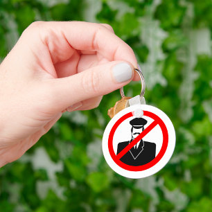 Geen Chauffeur Toegestaan Symbool Grappige Waarsch Sleutelhanger