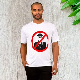Geen Chauffeur Toegestaan Symbool Grappige Waarsch T-shirt
