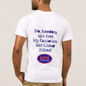 Geen Cheap Patriot hier! T-shirt (Achterkant)