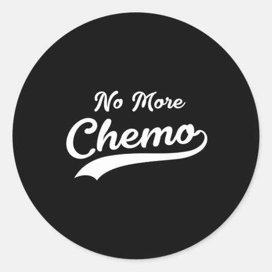 Geen chemo meer | Overlevende kanker | Retrostijl Ronde Sticker (Voorkant)