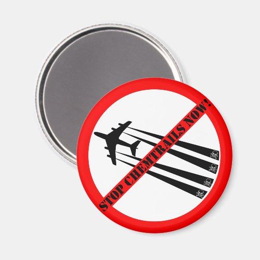 Geen chemtrails magneet (Voorkant / Achterkant)