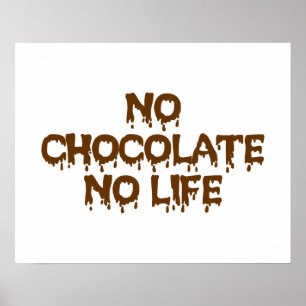 GEEN CHOCOLAAT GEEN LEVEN POSTER