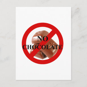 Geen chocolade briefkaart