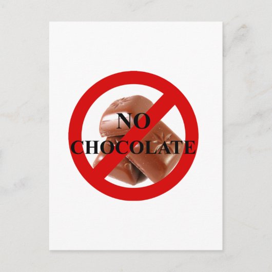Geen chocolade briefkaart (Voorkant)
