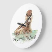 Geen chocolade, geen glimlach, grappige Waterverf Grote Klok (Hoek)