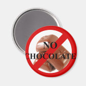 Geen chocolade magneet (Voorkant / Achterkant)