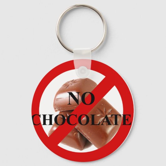 Geen chocolade sleutelhanger (Voorkant)