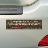 Geen Christelijke natie Bumpersticker (Op auto)