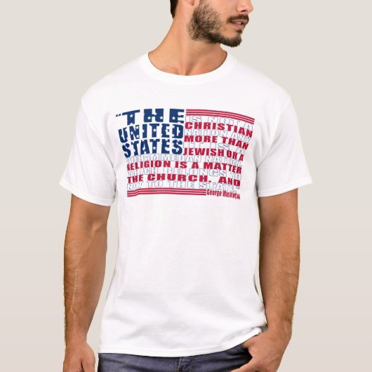 Geen Christelijke natie T-shirt (Voorkant)