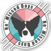 Geen cirkelontwerp gemiste dagen sticker (Voorkant)