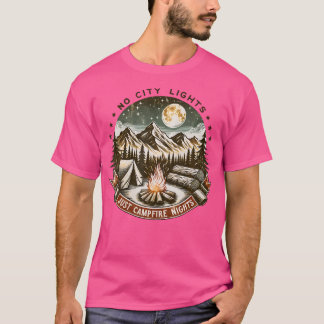 Geen City Lights Gewoon Kampvuur Nights Camping Gi T-shirt