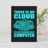 Geen Cloud Computer IT Tech Software Programmer Ge Bedankkaart (Staand voorkant)