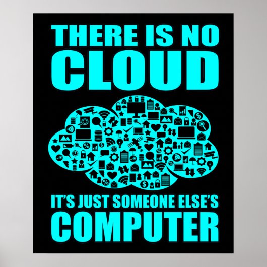 Geen Cloud Computer IT Tech Software Programmer Ge Poster (Voorkant)