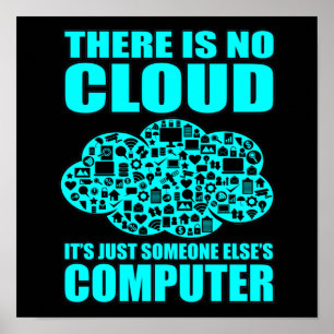 Geen Cloud Computer IT Tech Software Programmer Ge Poster