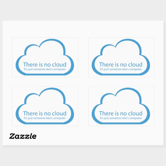 Geen cloud rechthoekige sticker (Vel)
