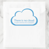 Geen cloud rechthoekige sticker (Tas)