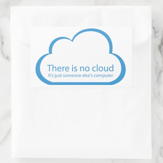 Geen cloud rechthoekige sticker (Tas)