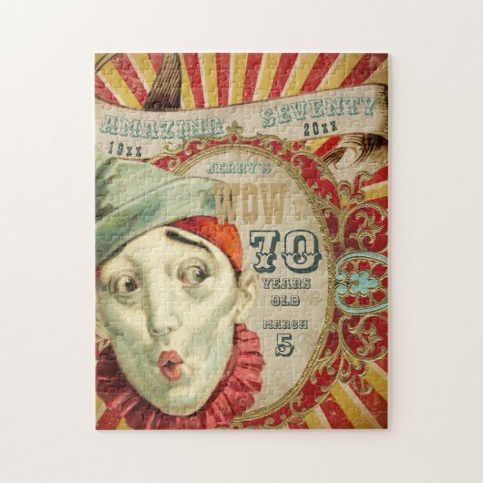 Geen clowns, het is verjaardag nummer zeventig legpuzzel (Verticaal)