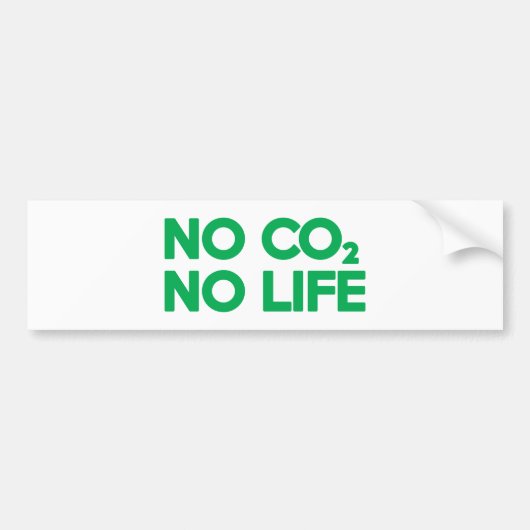 GEEN CO2 GEEN LEVEN BUMPERSTICKER (Voorkant)