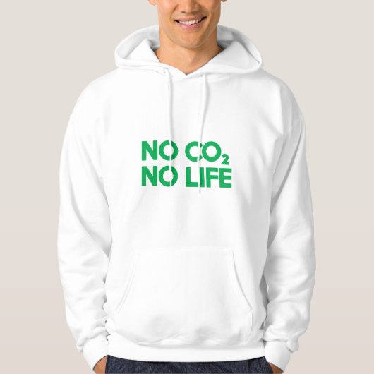 GEEN CO2 GEEN LEVEN HOODIE (Voorkant)