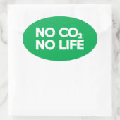 GEEN CO2 GEEN LEVEN OVALE STICKER (Tas)