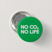 GEEN CO2 GEEN LEVEN RONDE BUTTON 3,2 CM (Voorkant /achterkant)