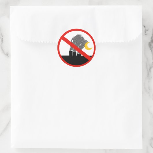 Geen CO2-rokerstapels Ronde Sticker (Tas)