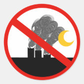 Geen CO2-rokerstapels Ronde Sticker (Voorkant)