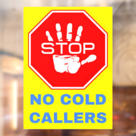Geen Cold Caller Bord (Stop Belgers) Raamsticker