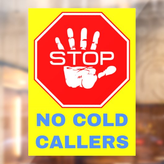 Geen Cold Caller Bord (Stop Belgers) Raamsticker (Vel 2)
